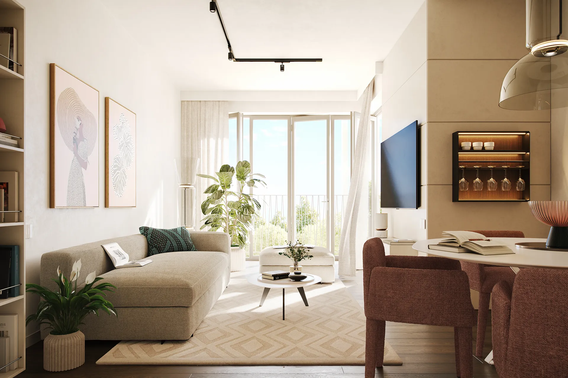 Interni luminosi e finiture di pregio di un appartamento Veridia Living
