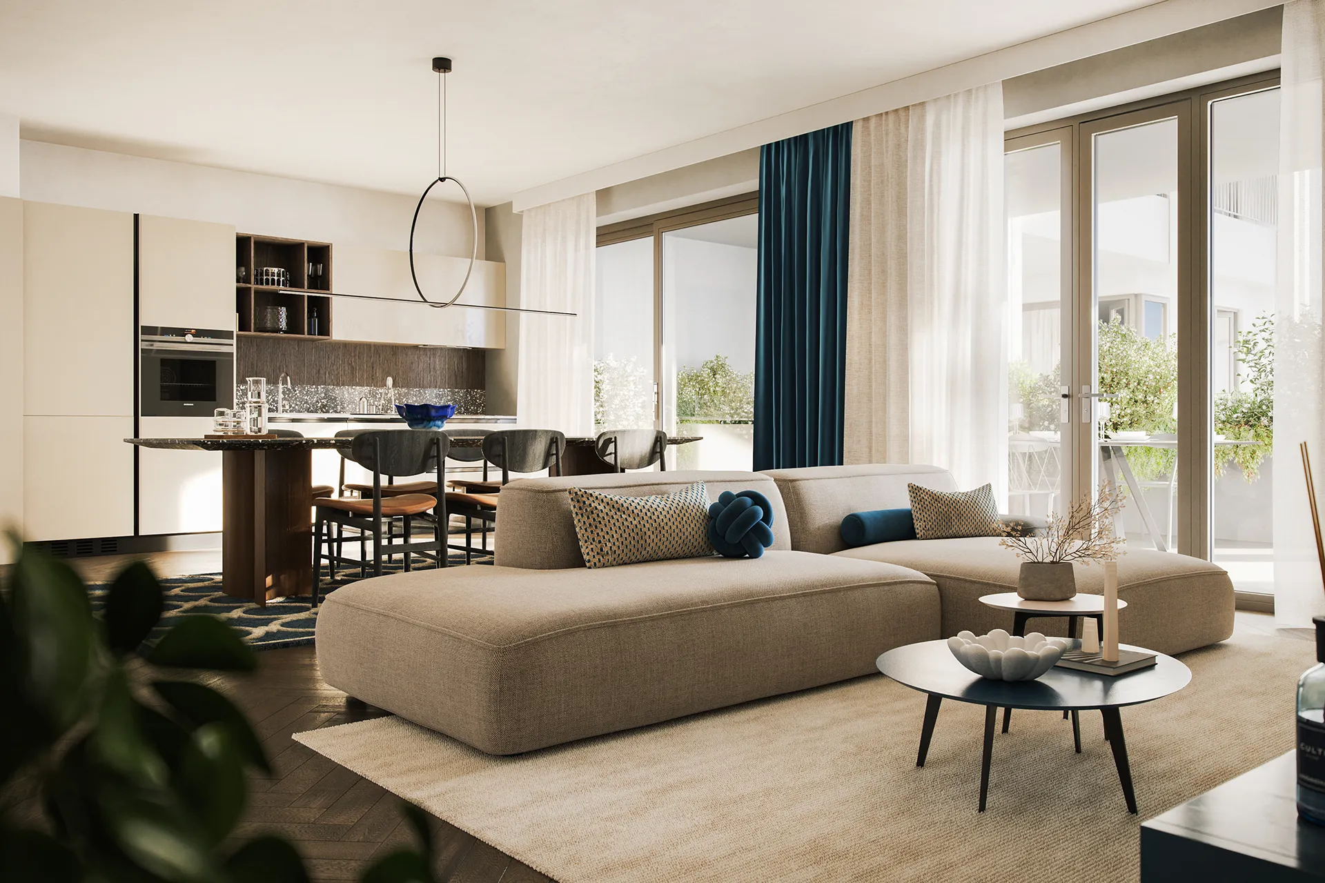 Interni luminosi e finiture di pregio di un appartamento Veridia Living