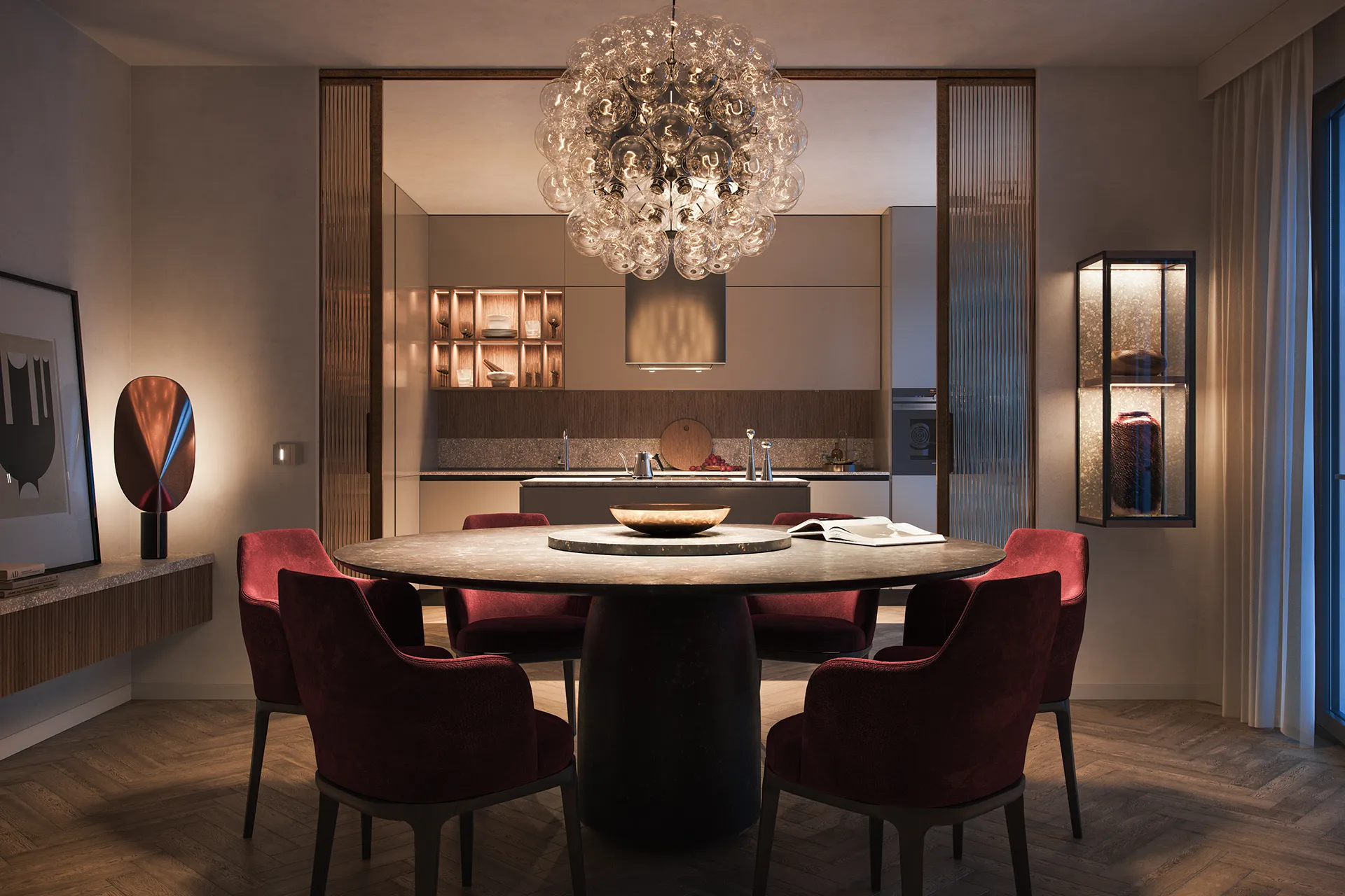 Cucina di design in appartamento Veridia Living con materiali di alta qualità