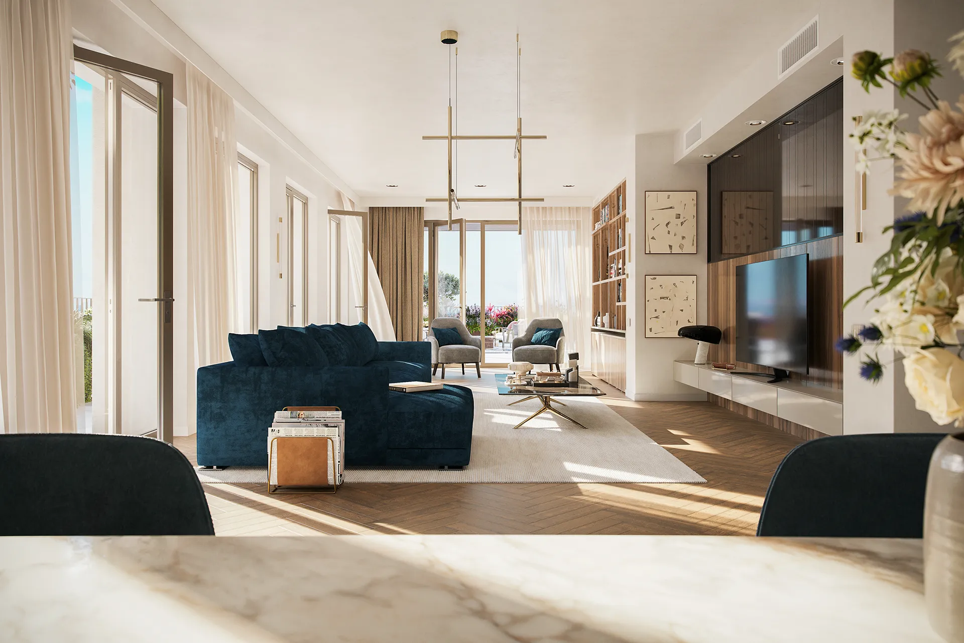 Interni luminosi e finiture di pregio di un appartamento Veridia Living